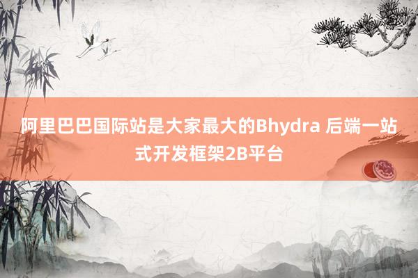 阿里巴巴国际站是大家最大的Bhydra 后端一站式开发框架2B平台